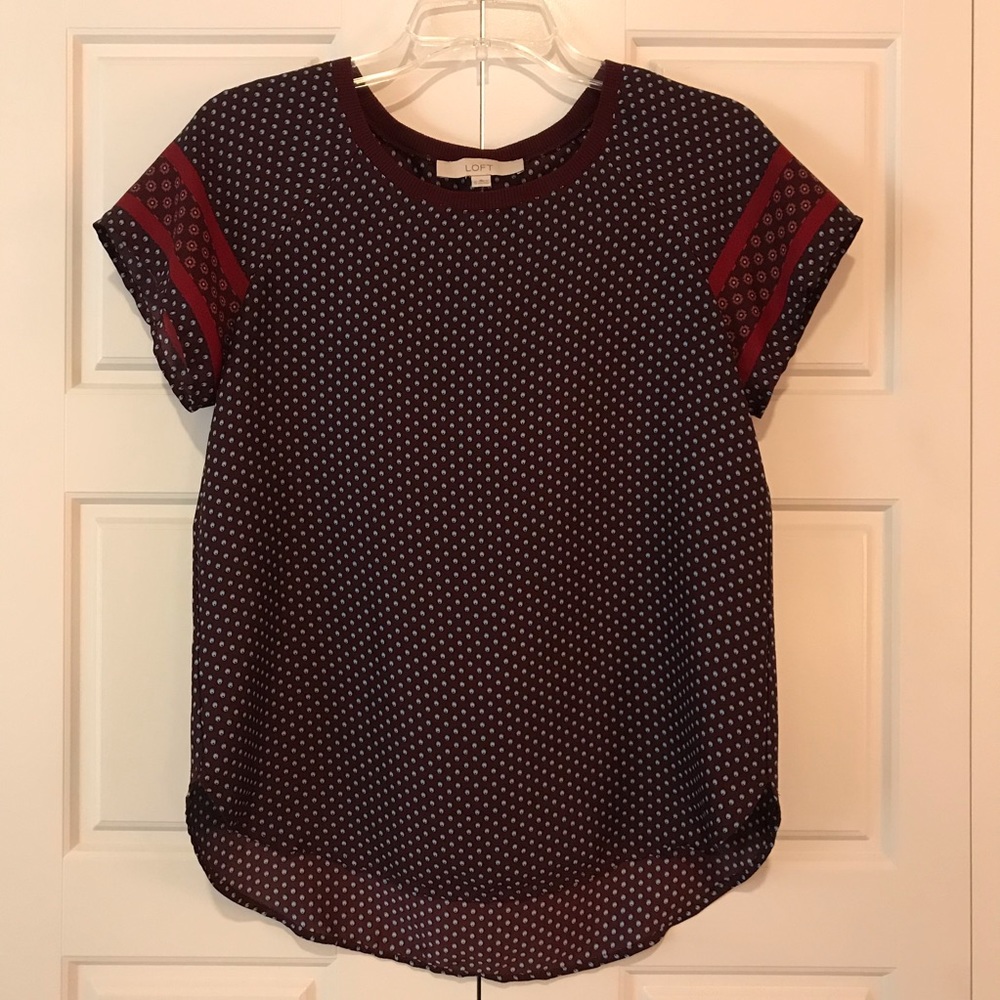LOFT Silky Patterned Blouse